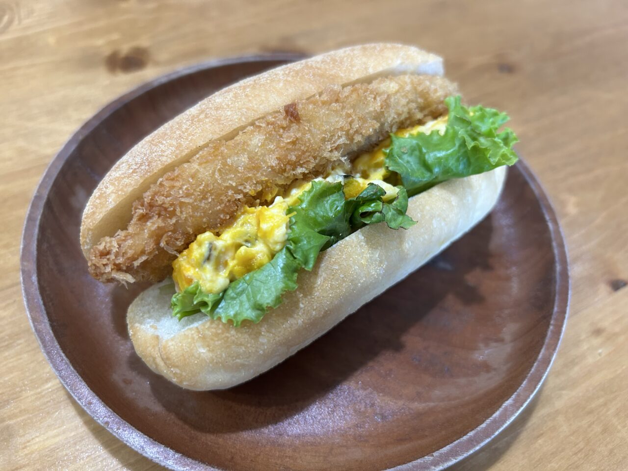 タルタルフィッシュとかぼちゃサラダのサンド